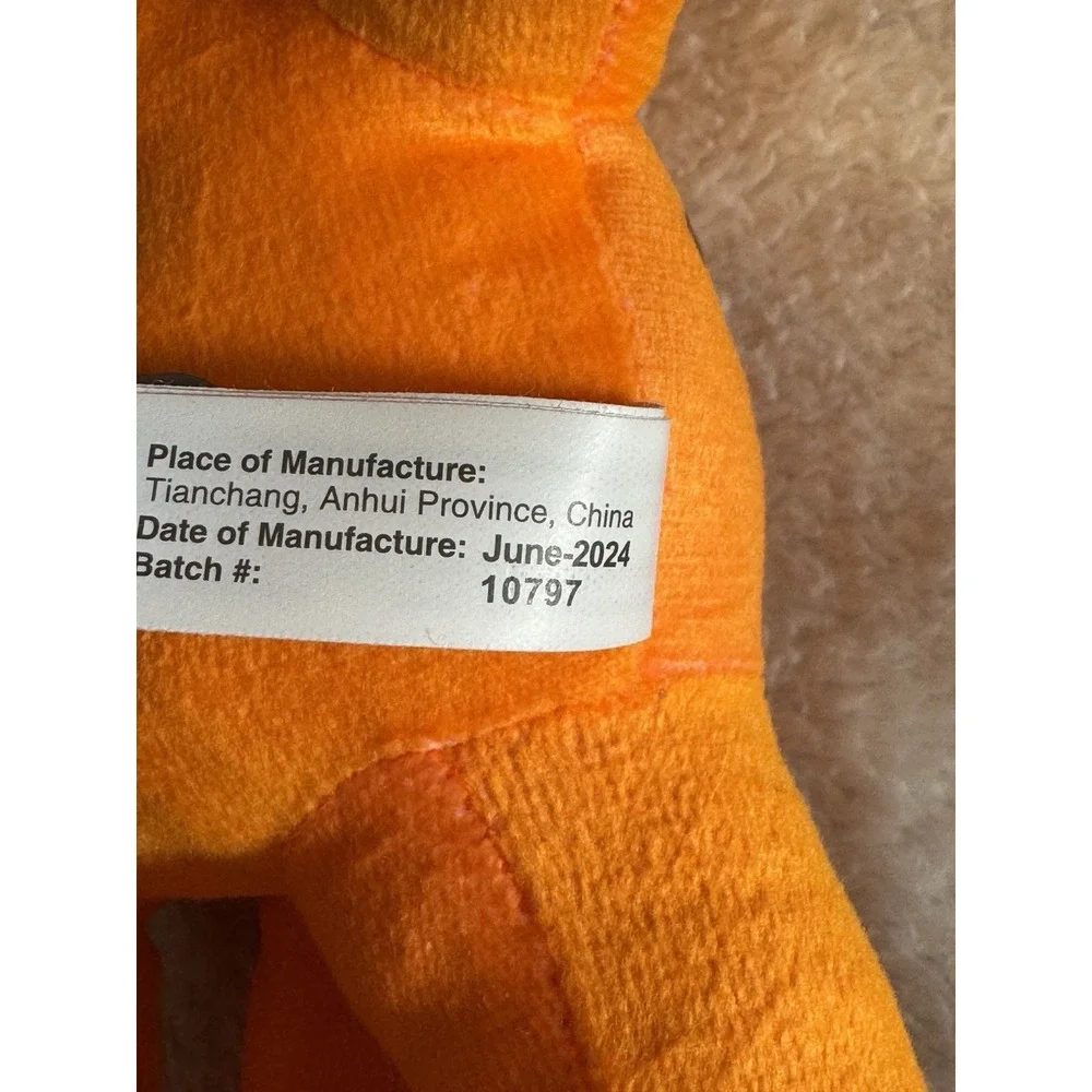 Toy Factory Garfield Orange Neon Plush Stuffed Animal Toy 9
